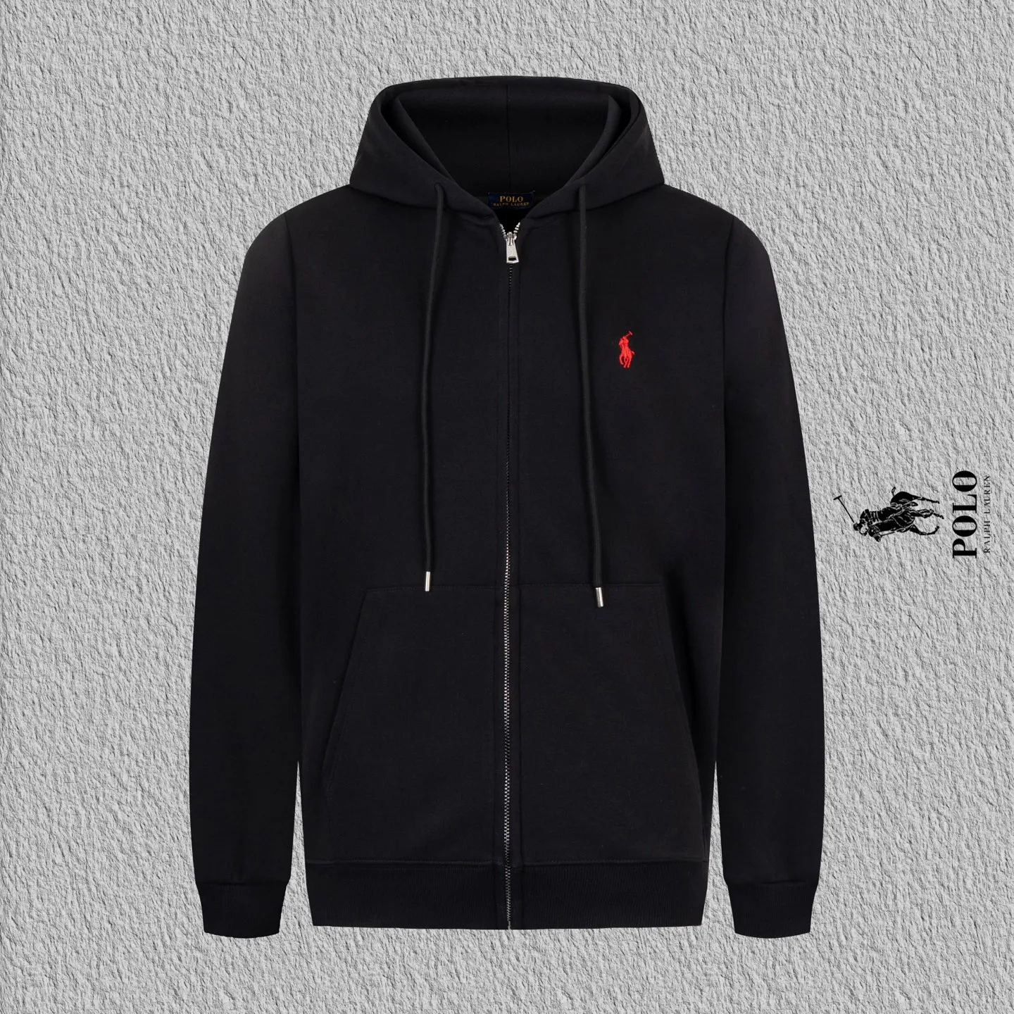 P270 model number B118 Raff embroidered small label hooded jacket POLO official website consistent style Fabric: 450g pure cotton composite material Technology: imported machine full embroidery small label Customized pure cotton two-color stripe thread tight and non-deformation Supporting: complete three labels Cardboard oil paper code sticker packaging High temperature pre-shrinking process before making will not shrink and deformation Imported machine professional plate production os version can wear up to 200 pounds Manual size measurement An error of 2-3cm is normal. Color: black, navy blue, size: s m l xl